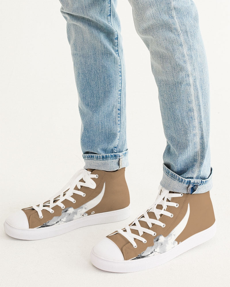 DASH CAPRICORN SKULL BROWN Men's Hightop Canvas Shoe