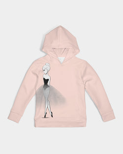 DOLLY DOODLING Bailarina Ballet Blush Pink Sudadera con capucha para niños