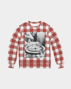 FOOD FOR DASH - Jersey clásico de cuello redondo de rizo francés para hombre