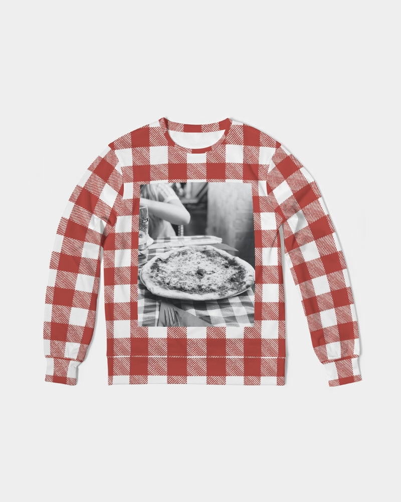 FOOD FOR DASH - Jersey clásico de cuello redondo de rizo francés para hombre