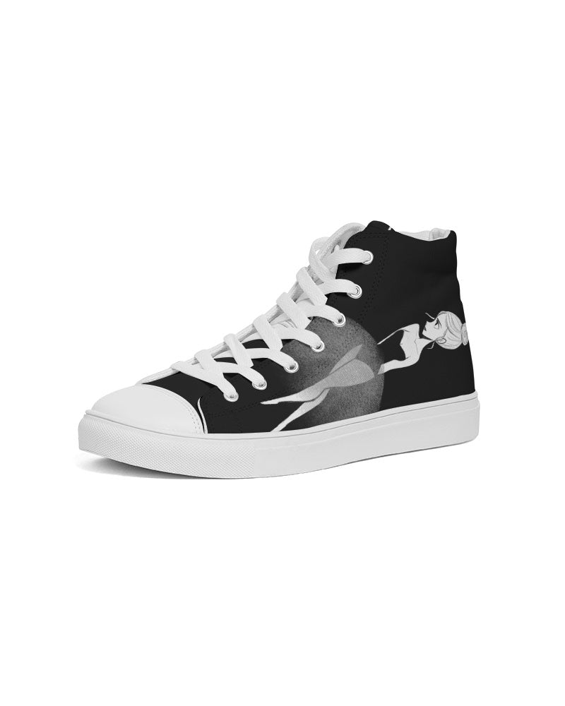 DOLLY DOODLING Zapato alto de lona negro bailarina para mujer