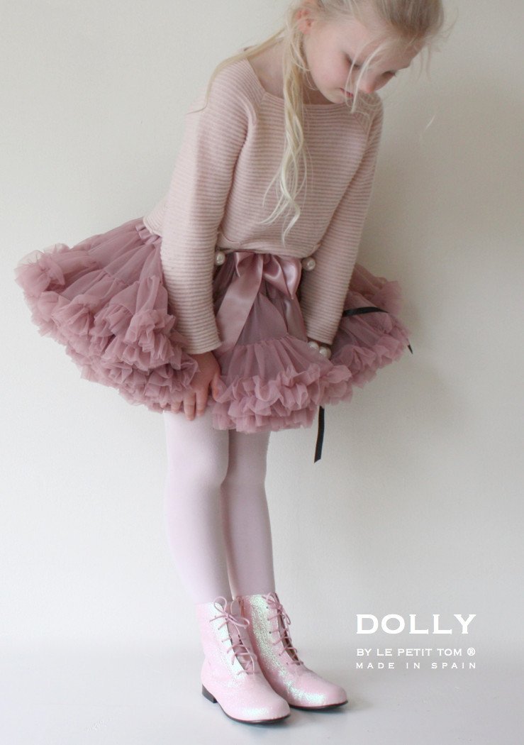 DOLLY by Le Petit Tom ® THUMBELINA pettiskirt mauve - DOLLY by Le Petit Tom ®