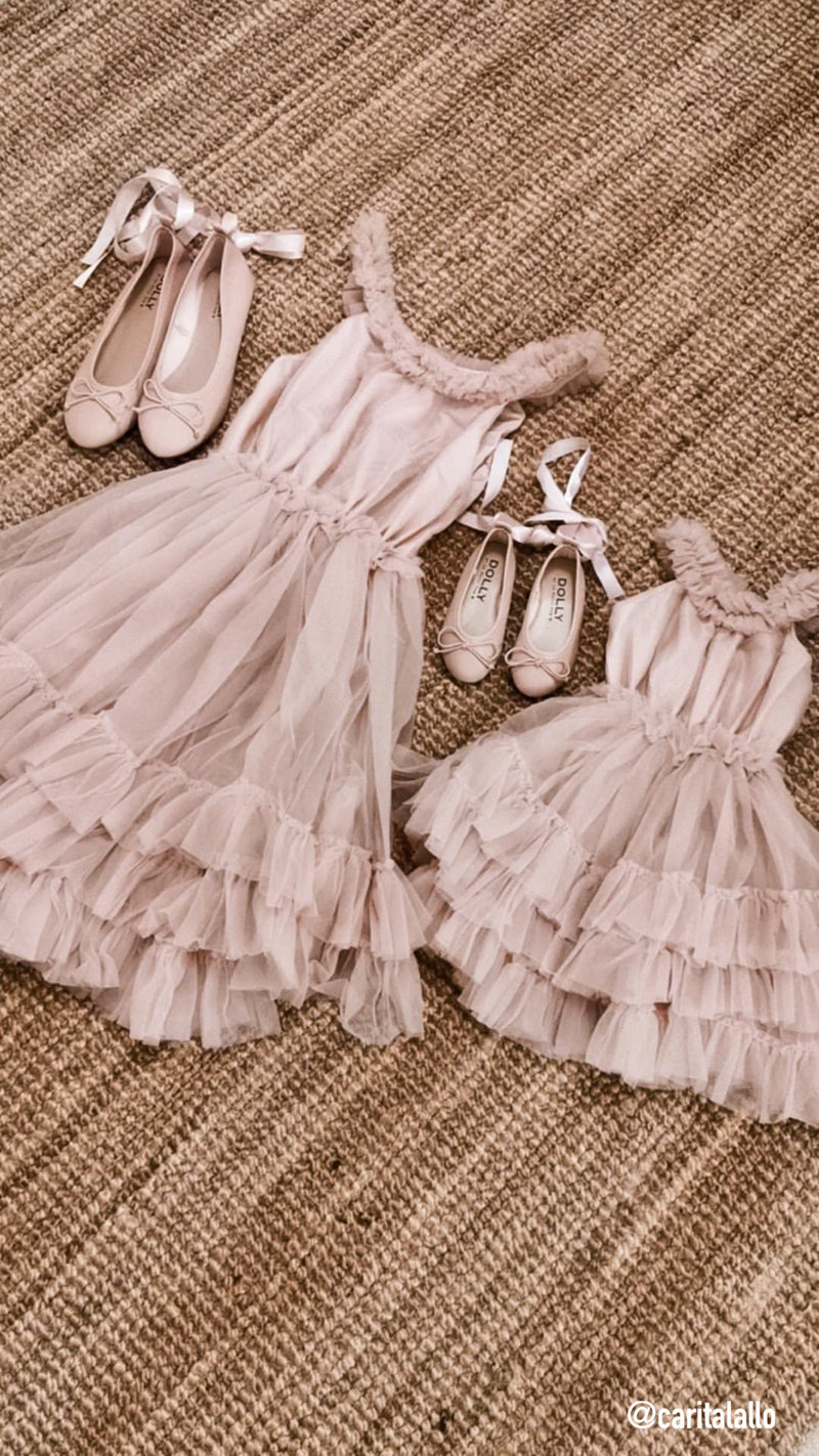 DOLLY by Le Petit Tom ® RUFFLED CHIFFON DANCE DRESS ballet pink