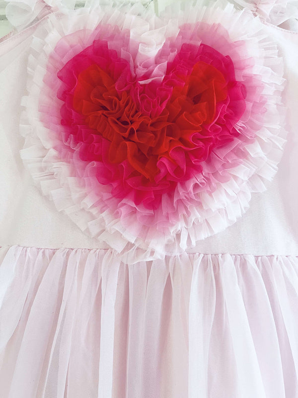 DOLLY ♥ HEART DRESS WITH LACE-UP BACK DRESS strawberry