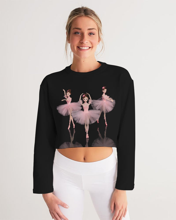 DOLLY ® Ballerina Dolls Pink Women's Cropped Sweatshirt