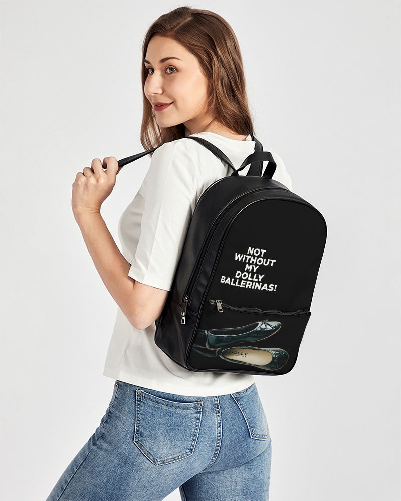BLACK BACKGROUND Classic Faux Leather Backpack