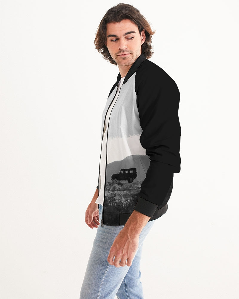 DASHVENTURE chaqueta bomber de hombre en blanco y negro