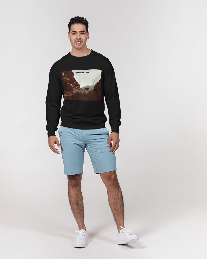 DASHVENTURE Men's Classic French Terry Crewneck Pullover