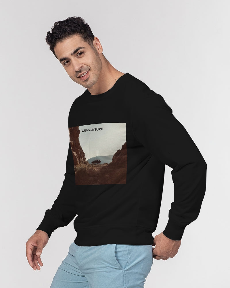 DASHVENTURE Men's Classic French Terry Crewneck Pullover