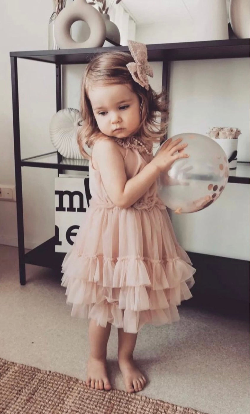 DOLLY ® RUFFLED CHIFFON DANCE DRESS ballet pink