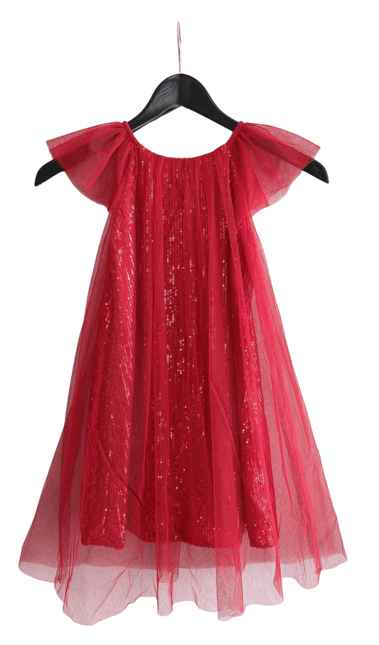 VESTIDO DE TUL CON LENTEJUELAS DOLLY by Le Petit Tom ® rojo