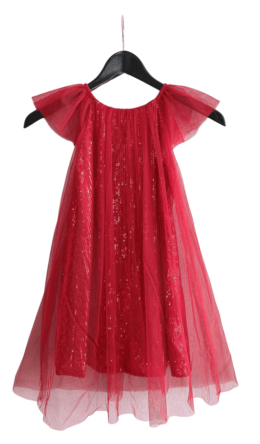 DOLLY by Le Petit Tom ® SEQUIN TULLE DRESS red