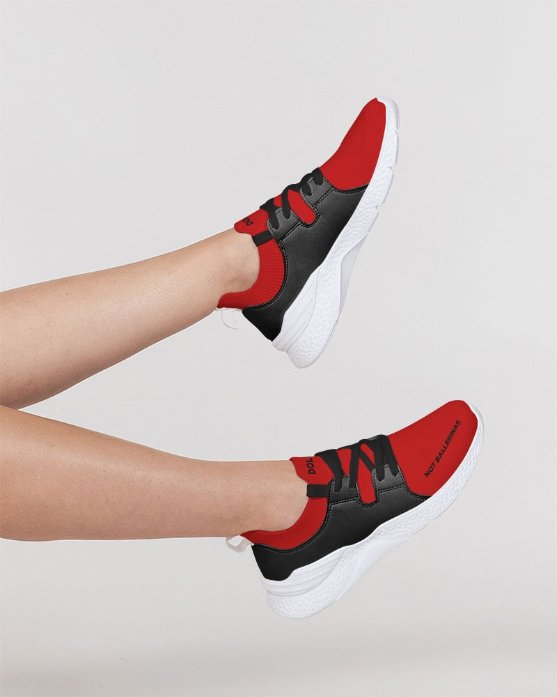 NOT BALLERINAS STILL DOLLY RED Women's Two-Tone Sneaker