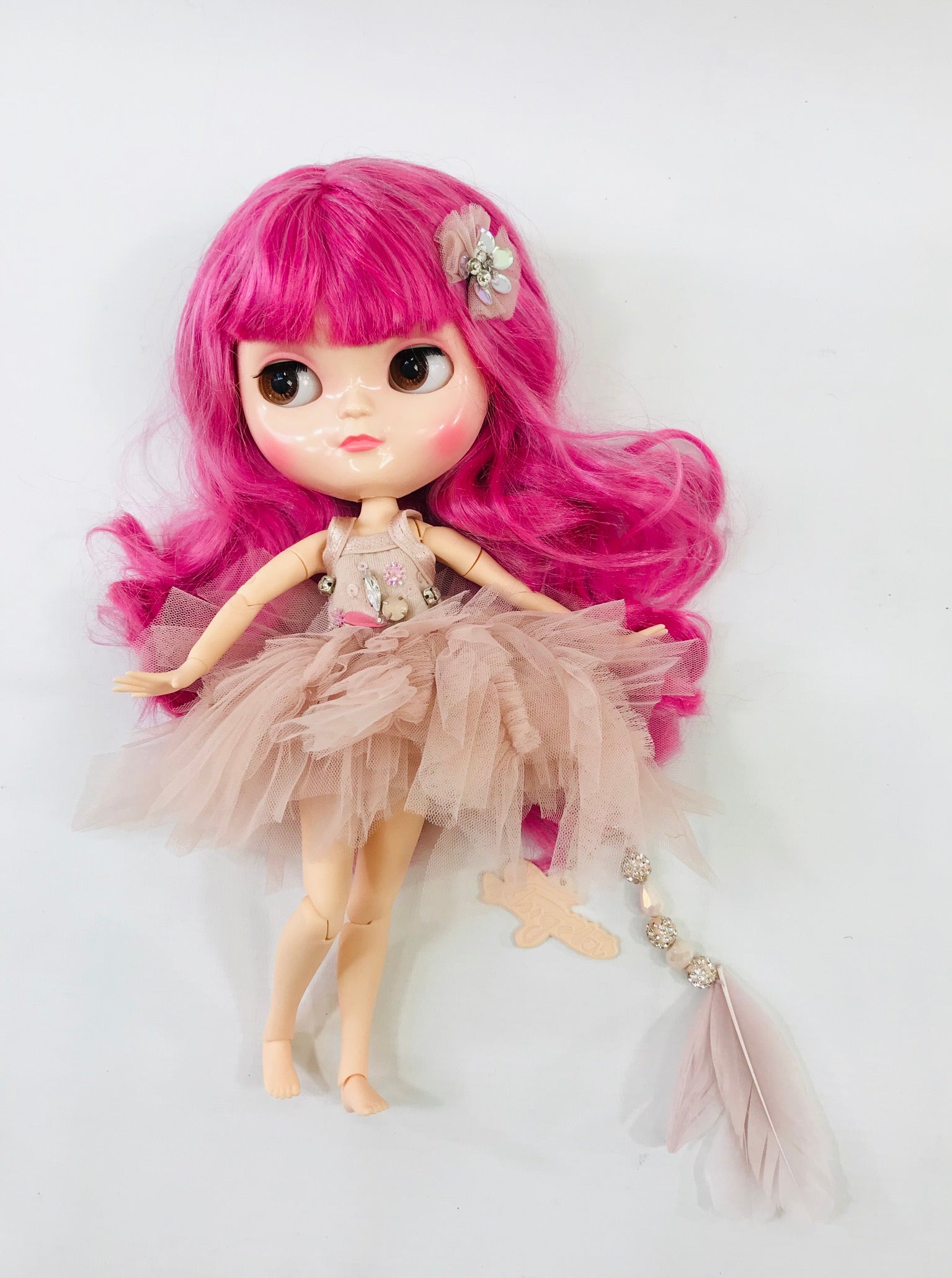 ANGELA Doll ICY doll PULL CHARMS FLAMINGO-dolls-DOLLY by Le Petit Tom ®