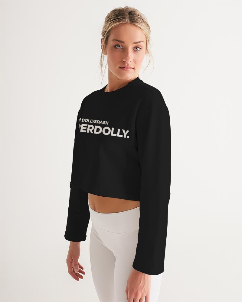 SUPERDOLLY. Sudadera corta de mujer NEGRO