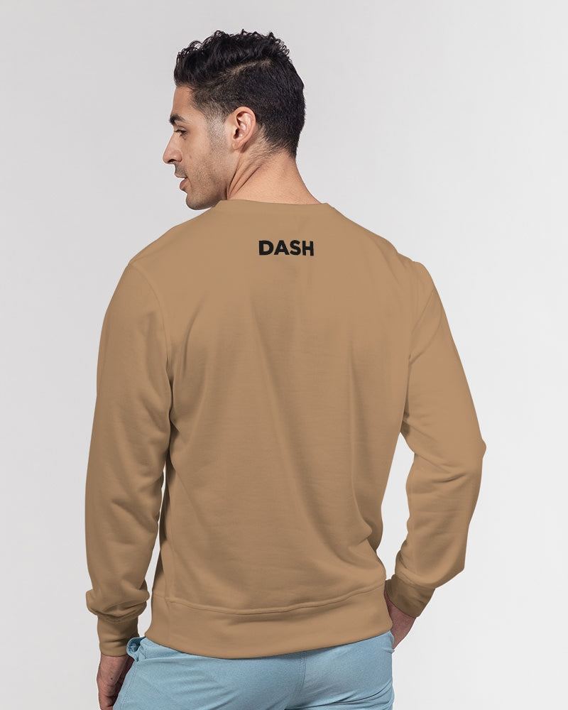 DASH CAPRICORN SKULL BROWN Men's Classic French Terry Crewneck Pullover