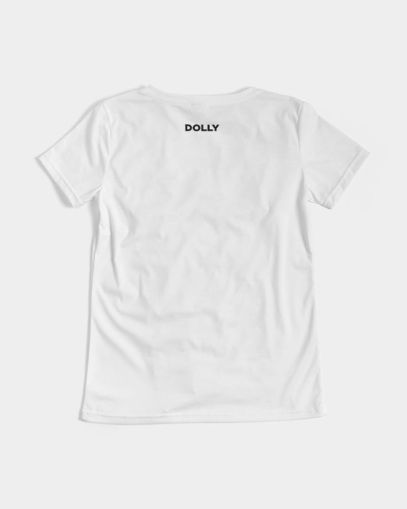 DOLLY X MarkbyMark Acuarela y tinta Bailarina En Pointe Camiseta con cuello en V para mujer