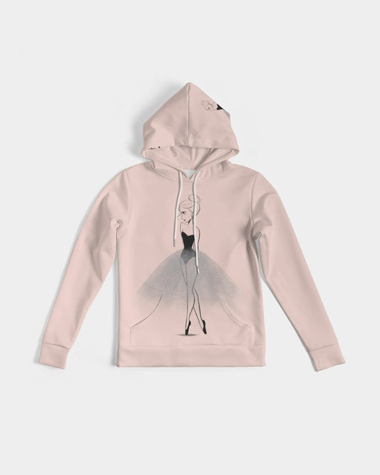DOLLY DOODLING Ballerina Ballet Blush Pink Sudadera con capucha para mujer