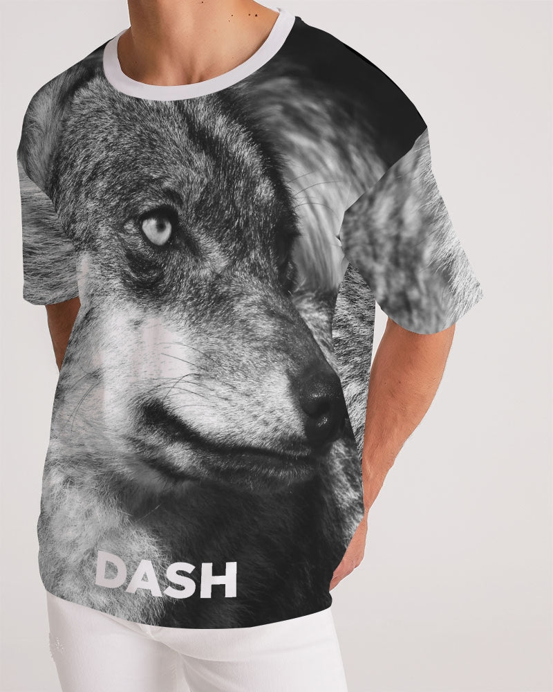 DASH LOBO LOVE Camiseta de peso pesado premium para hombre