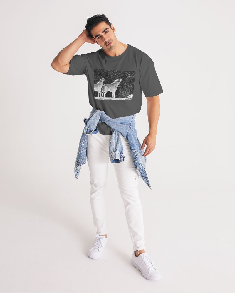 DASH HOWL Camiseta de peso pesado premium para hombre