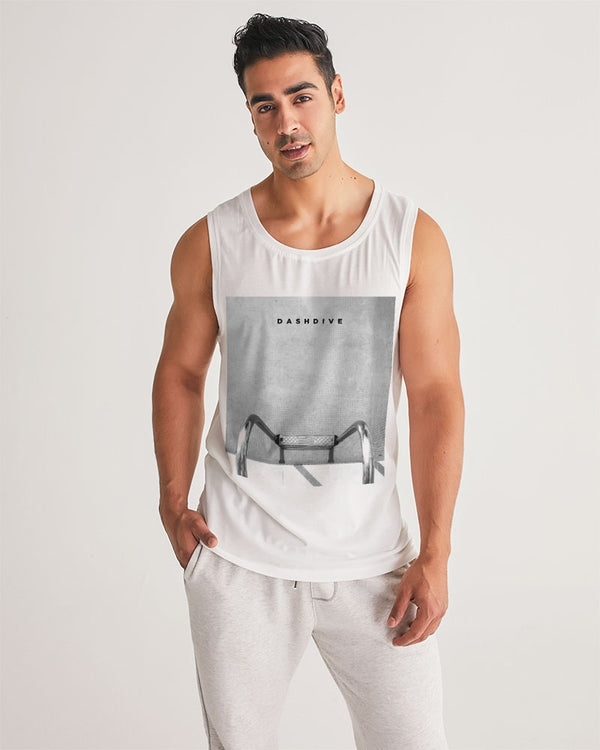 DASH DIVE black & white Men's Sports Tank