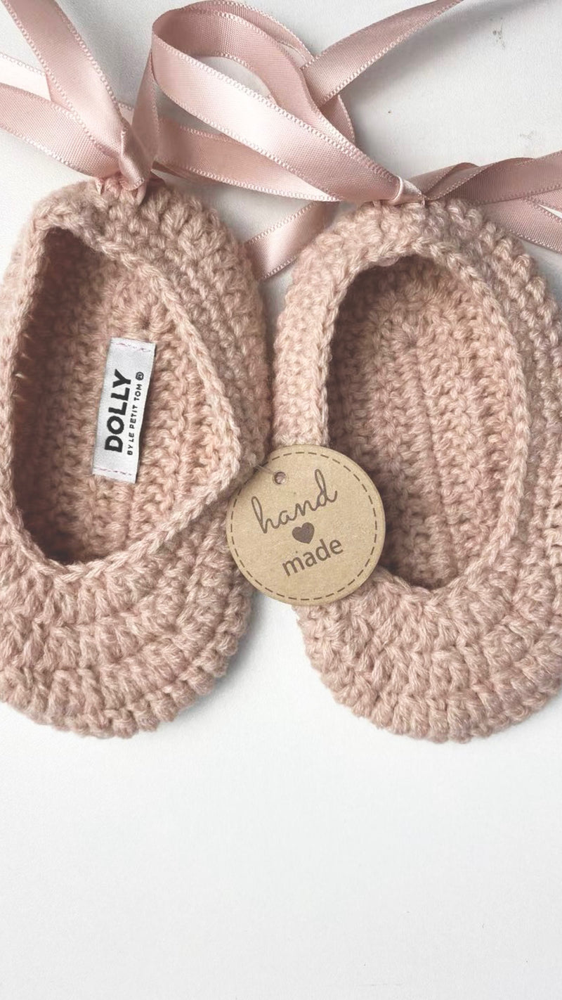 DOLLY by Le Petit Tom ® BAILARINAS BEBÉ CROCHET rosa ballet