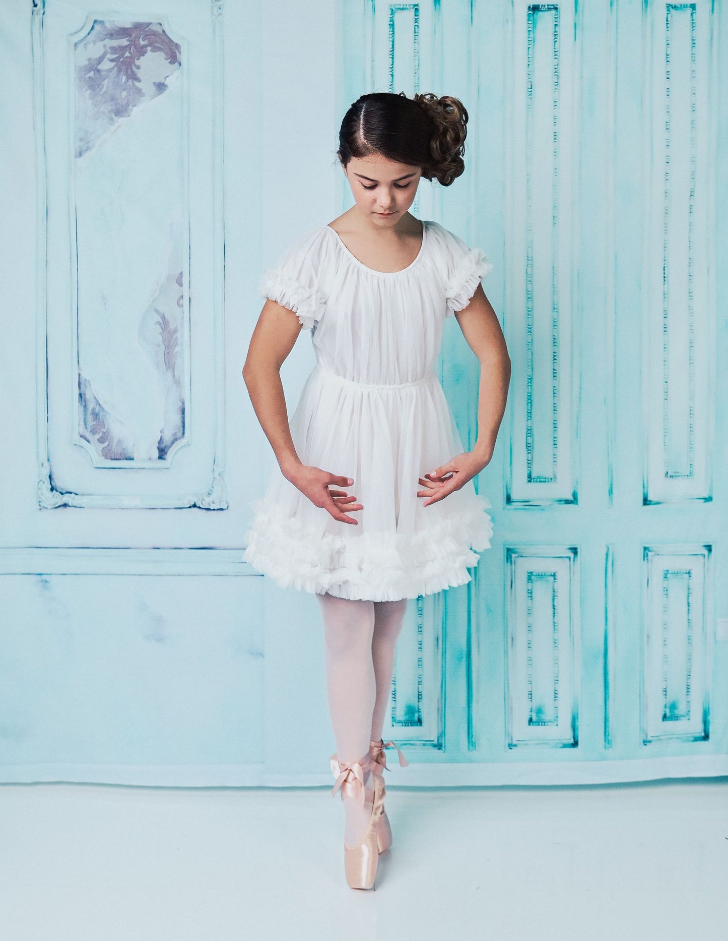 DOLLY by Le Petit Tom ® FRILLY DRESS off-white