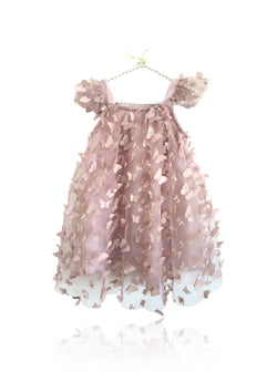 VESTIDO DE TUTÚ CON MARIPOSAS DOLLY by Le Petit Tom ® malva