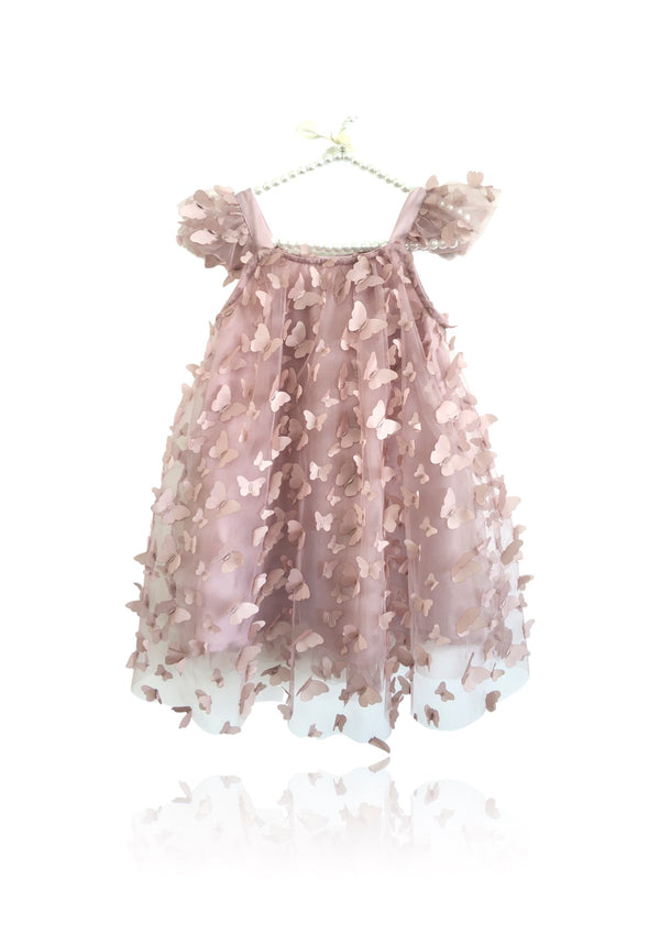 VESTIDO DE TUTÚ CON MARIPOSAS DOLLY by Le Petit Tom ® malva