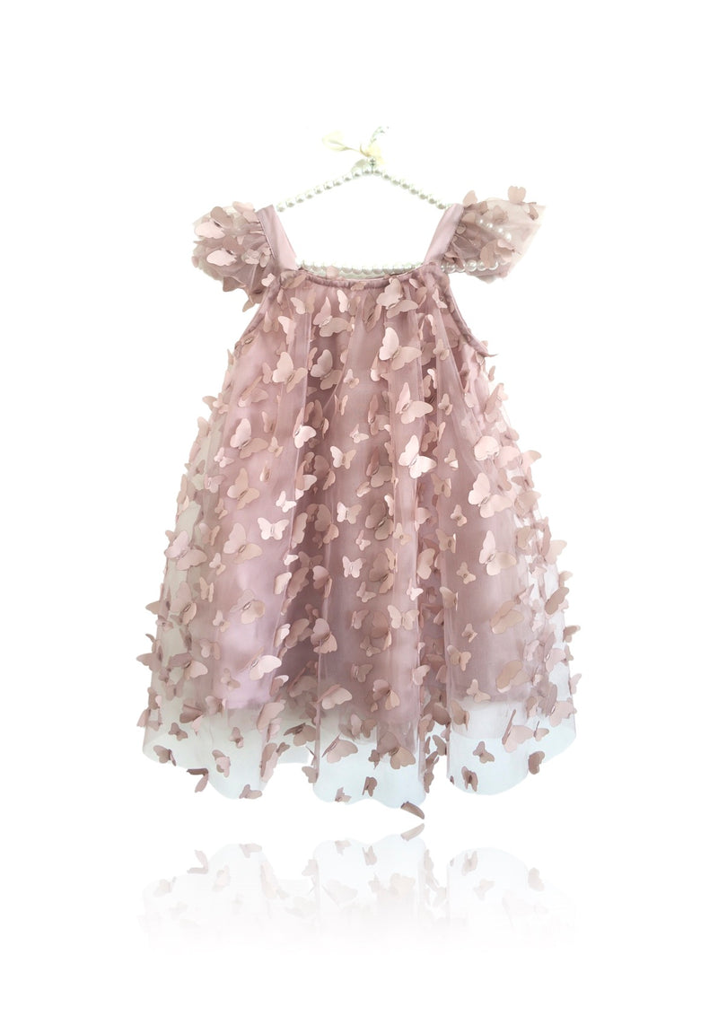 VESTIDO DE TUTÚ CON MARIPOSAS DOLLY by Le Petit Tom ® malva