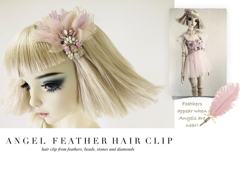 DOLLY by Le Petit Tom ® THE FEATHER PLUM ANGEL tutu dress baby pink/ plum - DOLLY by Le Petit Tom ®
