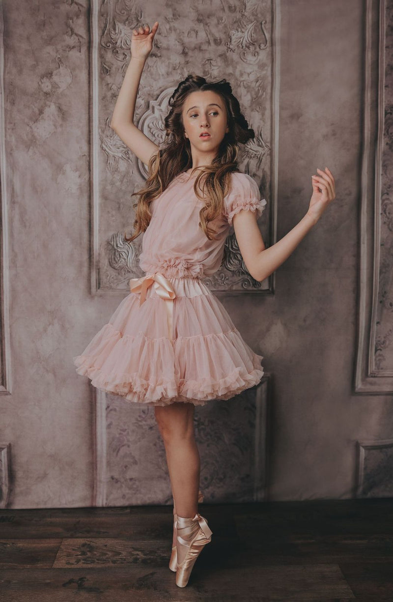 DOLLY by Le Petit Tom ® TOP CON VOLANTES PRINCESA ballet rosa