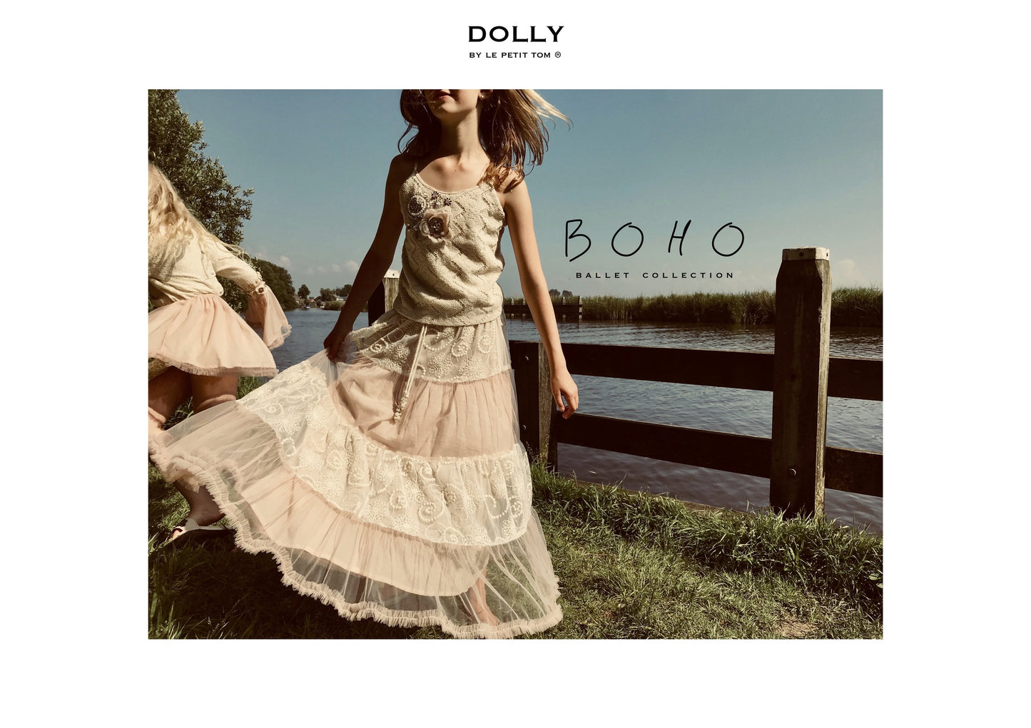 DOLLY by Le Petit Tom ® BOHO maxi skirt ballet pink - DOLLY by Le Petit Tom ®