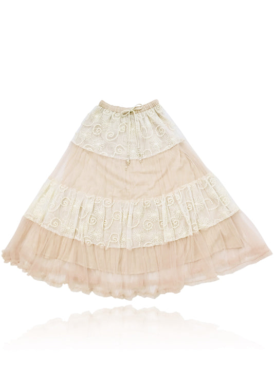 DOLLY by Le Petit Tom ® BOHO maxi skirt ballet pink - DOLLY by Le Petit Tom ®