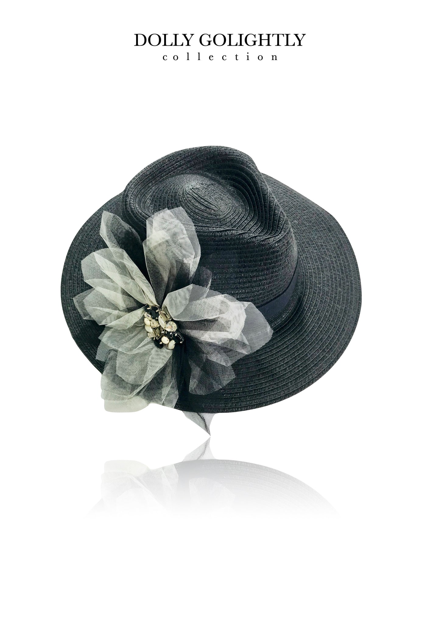 DOLLY GOLIGHTLY FEDORA HAT black or white