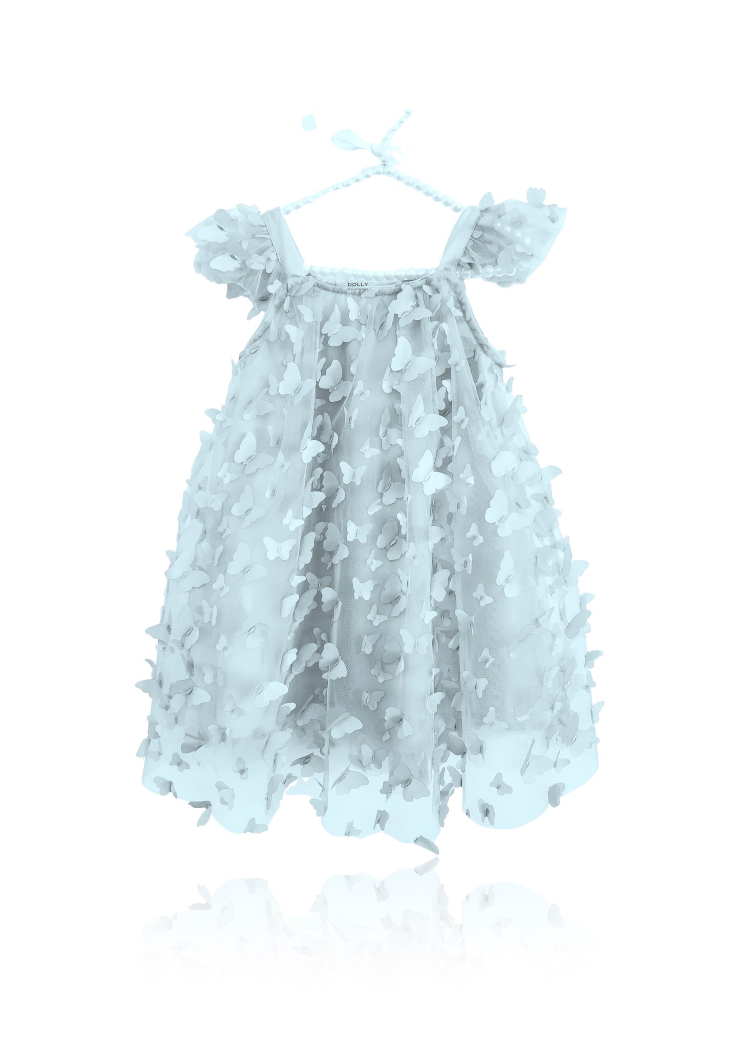 VESTIDO DE TUTÚ CON MARIPOSAS DOLLY by Le Petit Tom ® azul claro