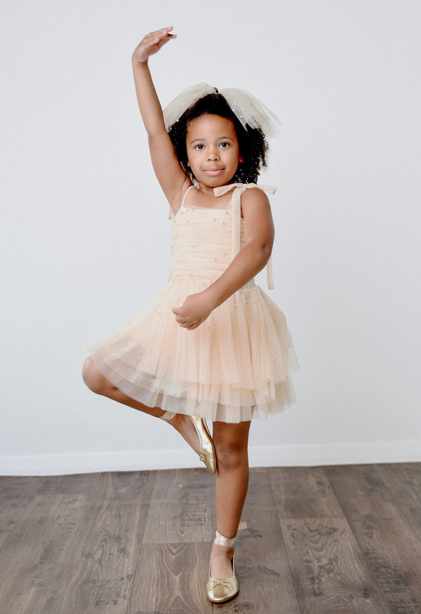DOLLY® PEARL TULLE BALLERINA DRESS cream  ⚪