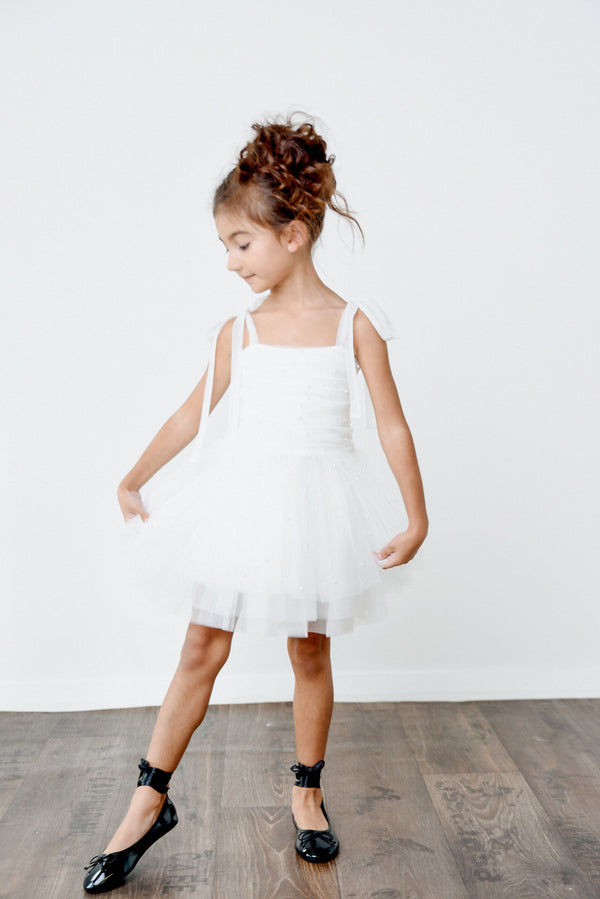DOLLY® PEARL TULLE BALLERINA DRESS white  ⚪
