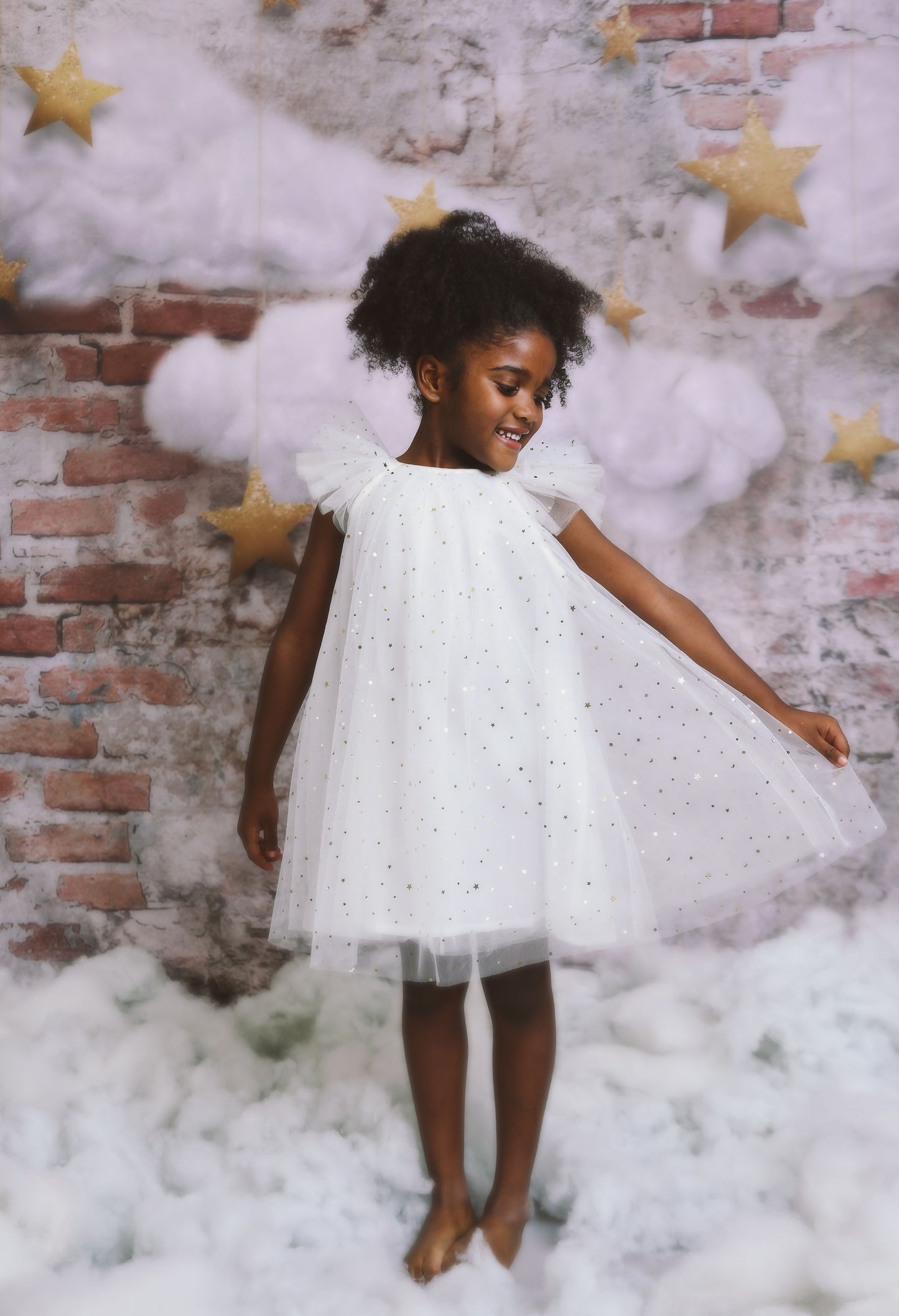 DOLLY® STARS & MOON ⭐️ 🌙 TULLE FAIRY DRESS white