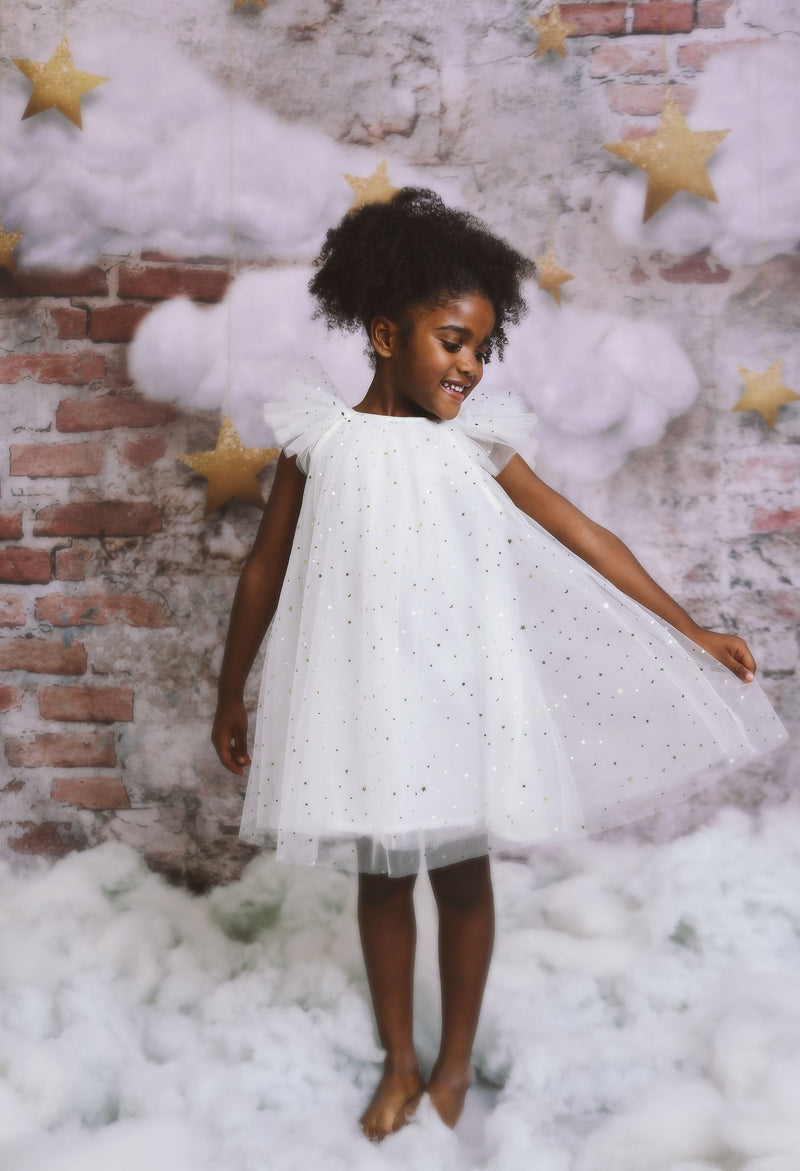 DOLLY® STARS &amp; MOON ⭐️ 🌙 VESTIDO DE HADA DE TUL blanco