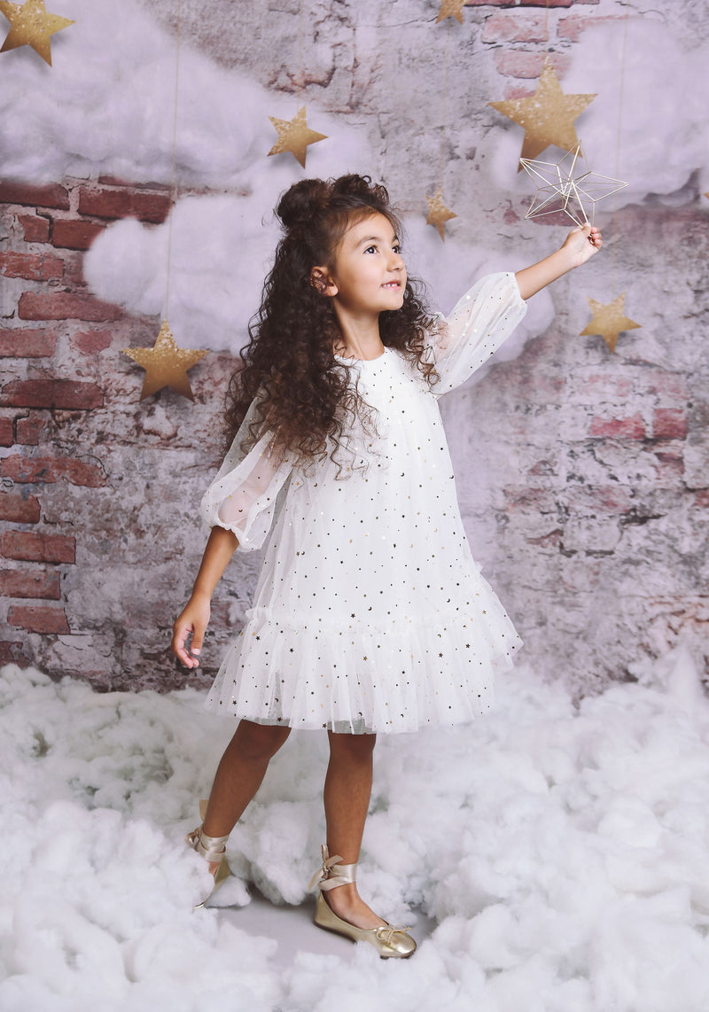 DOLLY® STARS &amp; MOON ⭐️ 🌙 VESTIDO TUL EMPRESS blanco