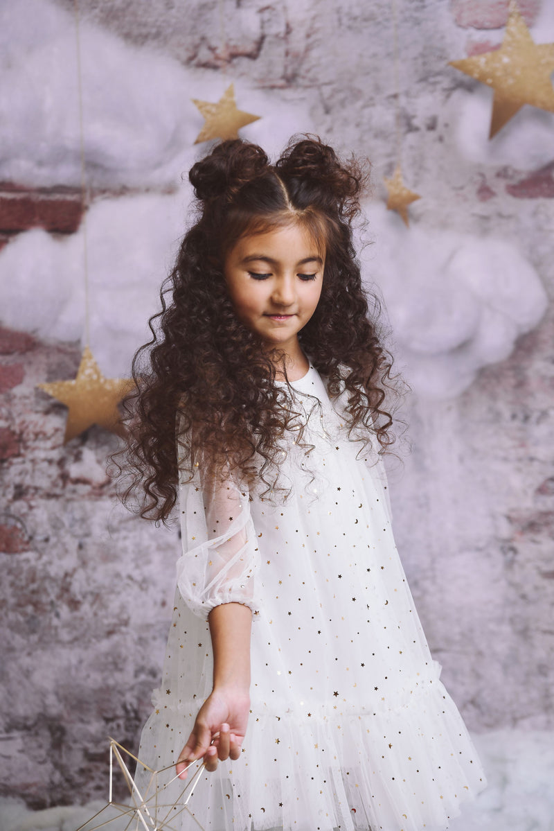 DOLLY® STARS &amp; MOON ⭐️ 🌙 VESTIDO TUL EMPRESS blanco