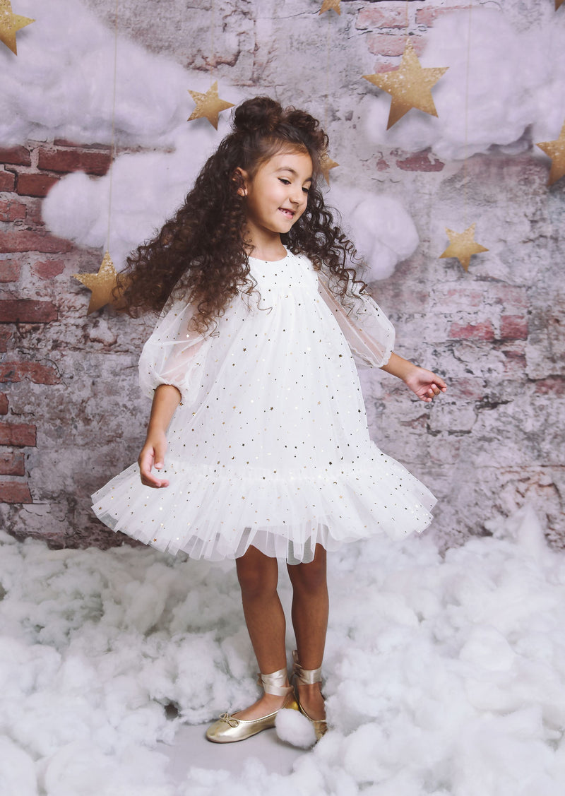 DOLLY® STARS &amp; MOON ⭐️ 🌙 VESTIDO TUL EMPRESS blanco
