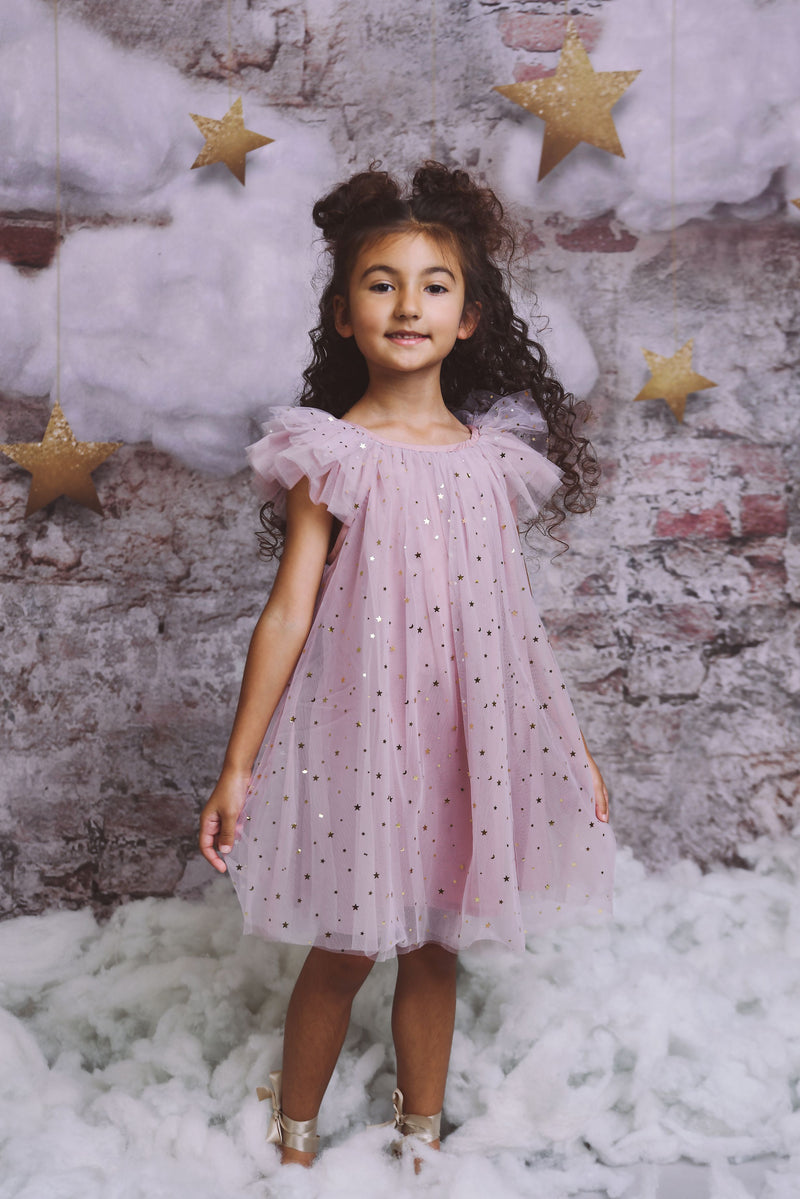 DOLLY® STARS &amp; MOON ⭐️ 🌙 VESTIDO DE HADA DE TUL violeta empolvado
