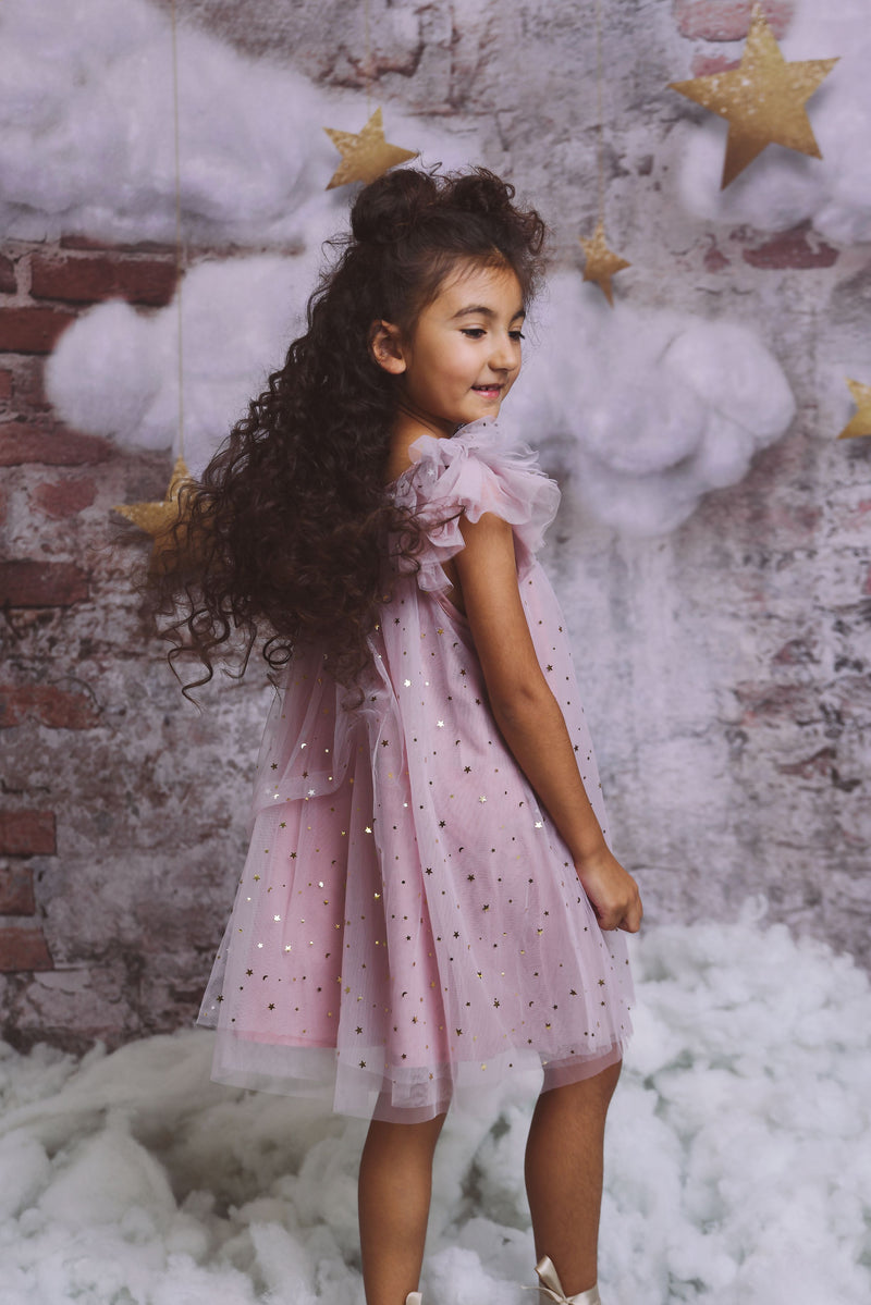 DOLLY® STARS &amp; MOON ⭐️ 🌙 VESTIDO DE HADA DE TUL violeta empolvado