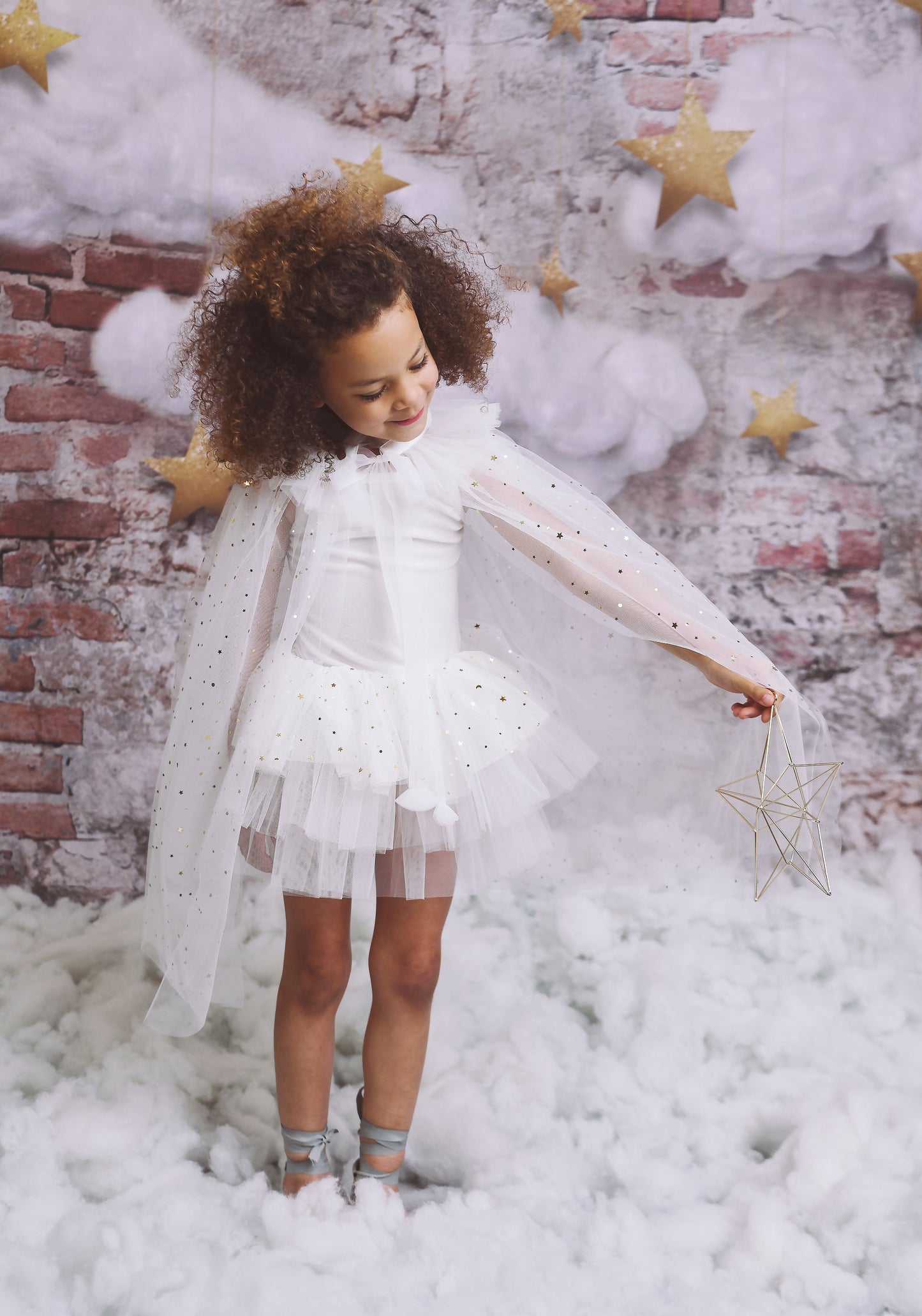 DOLLY® STARS & MOON ⭐️ 🌙 TULLE CAPE white