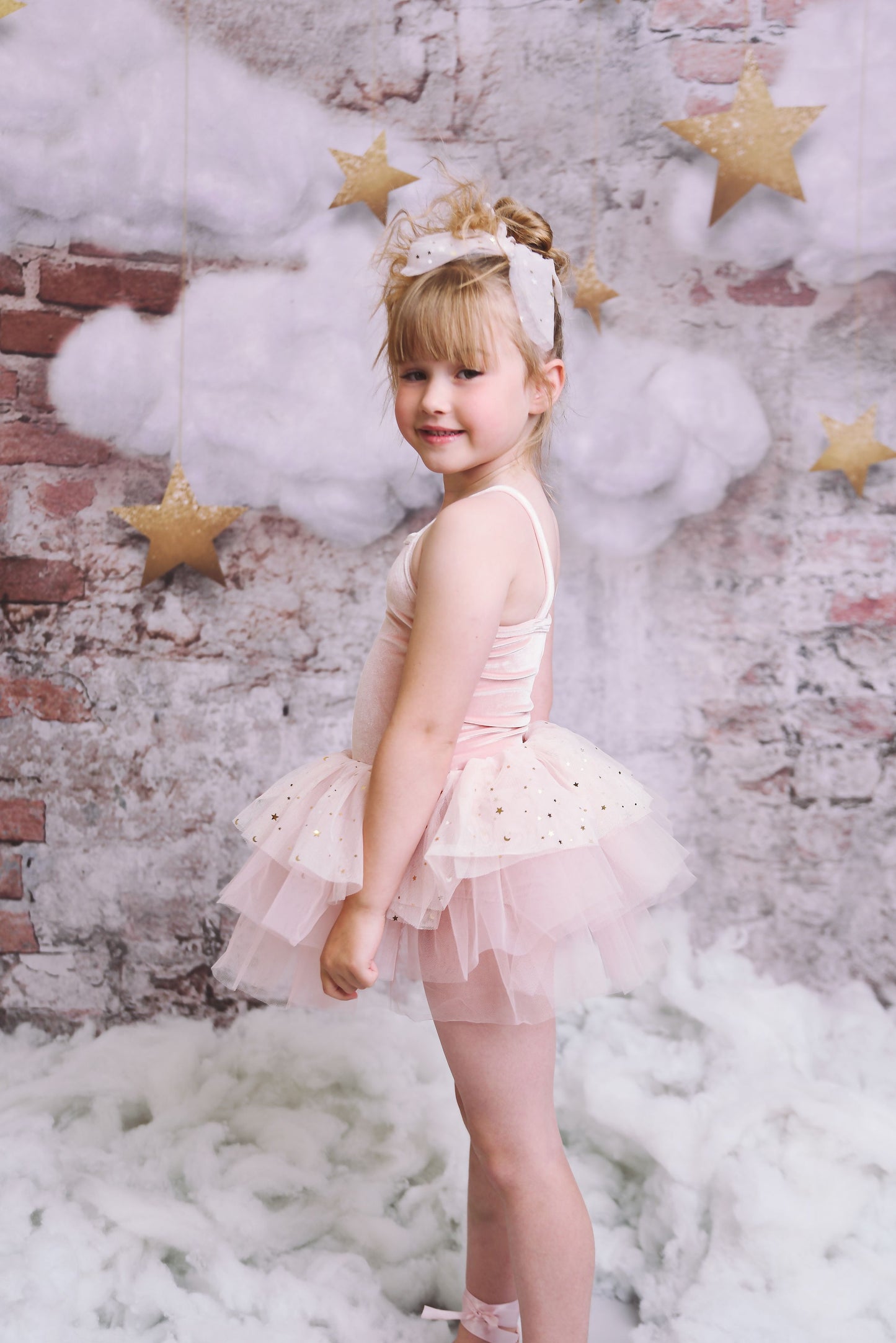 DOLLY® STARS & MOON ⭐️ 🌙 TULLE HAIR SCRUNCHIE ballet pink