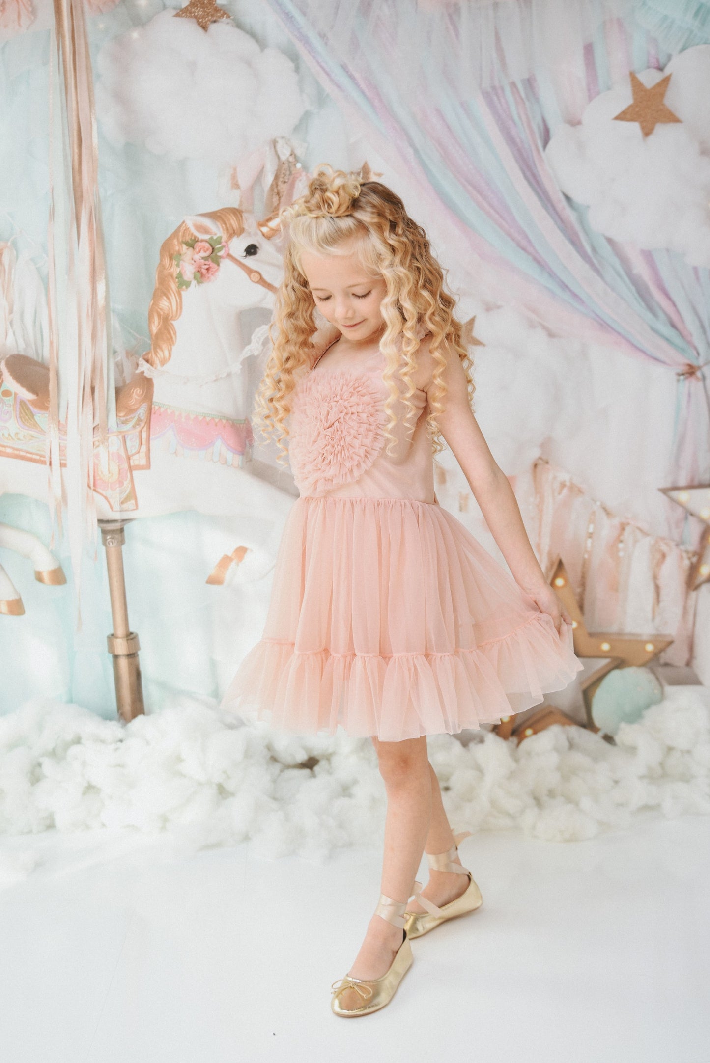 VESTIDO DE CORAZONES CON CORDONES EN LA ESPALDA DOLLY ♥ ballet pink