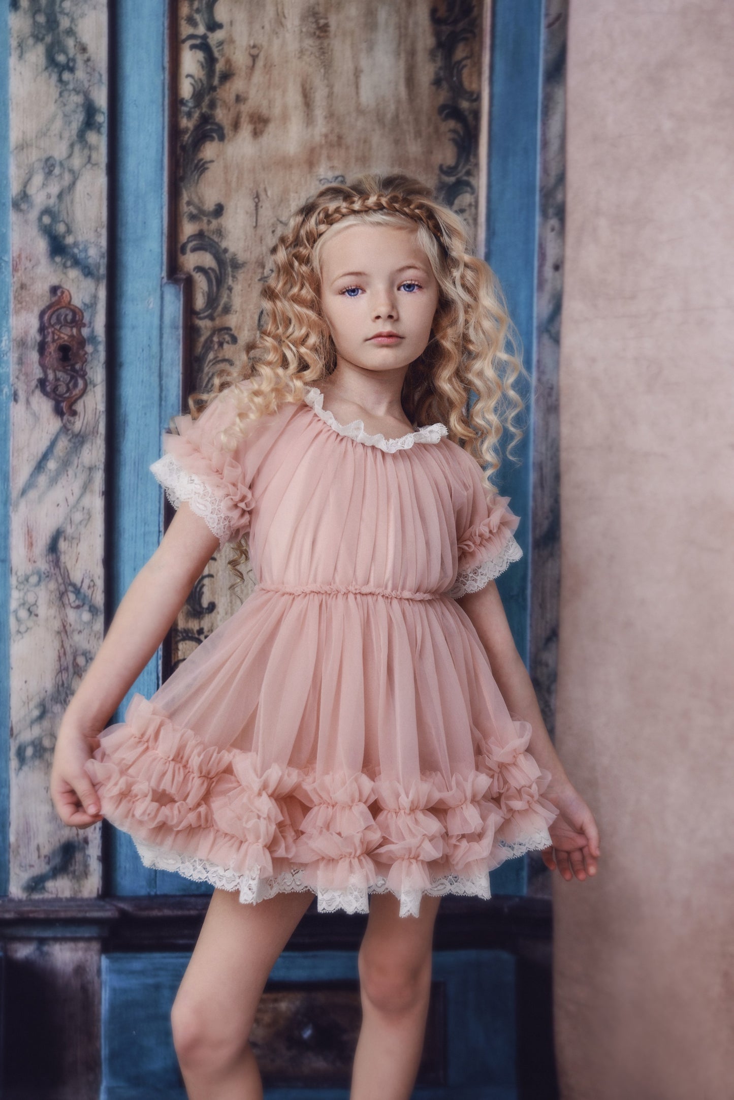 DOLLY by Le Petit Tom ® PORCELAIN DOLLY DRESS ballet pink