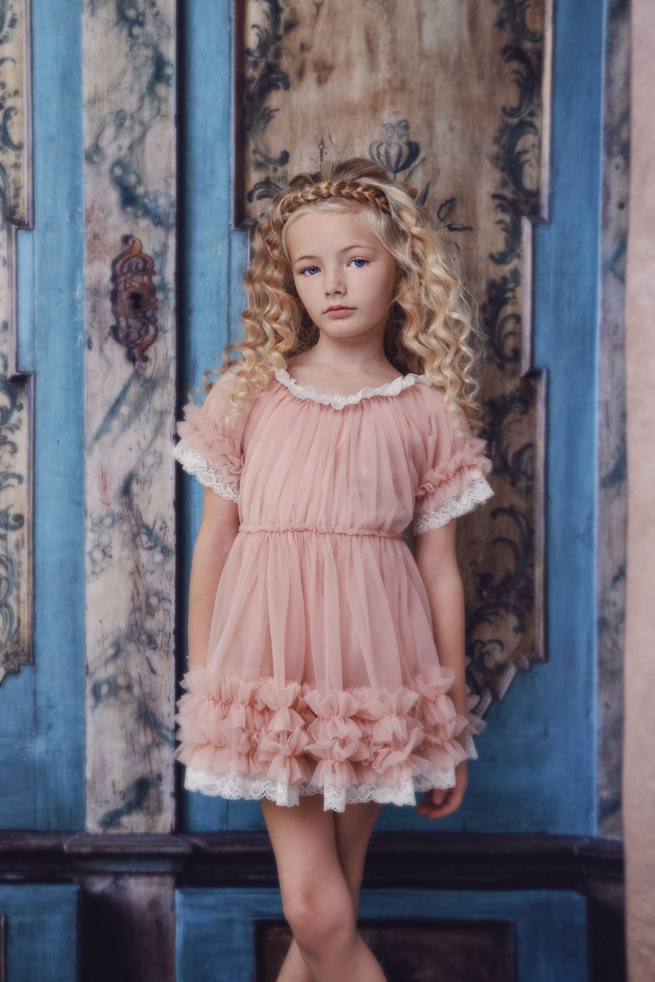 VESTIDO CON VOLANTES DOLLY by Le Petit Tom ® rosa ballet